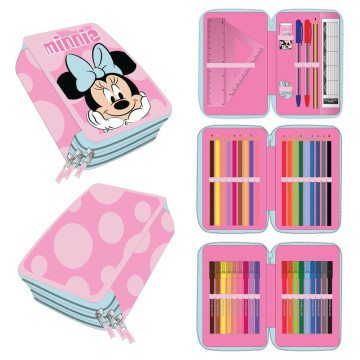 Estojo triplo para lápis da Minnie Mouse da Disney  - 1