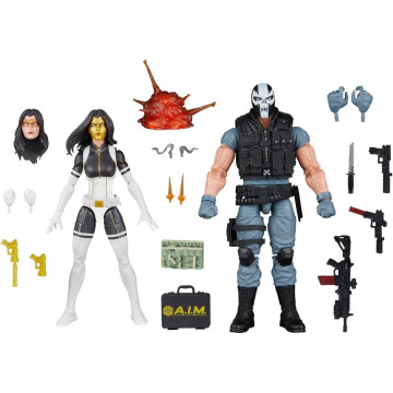 Blister com 2 figuras Madame Masque e Ossos Cruzados da série Marvel Legends, supervilões, 15 cm HASBRO - 1