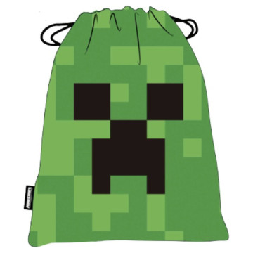 Saco de lanches com estampa do rosto do Minecraft, 30 cm  - 1