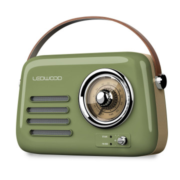 Rádio LEDWOOD ALMA RETRO FM 30W Cinza  - 1
