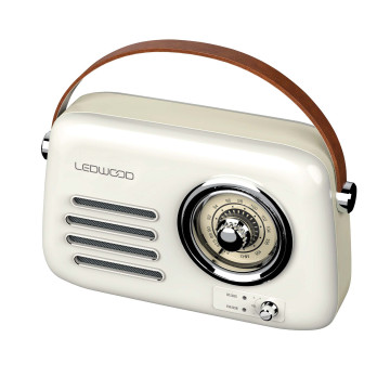 Rádio LEDWOOD ALMA RETRO FM 30W Branco  - 1