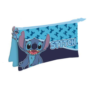 Estojo triplo abstrato Stitch Disney  - 1
