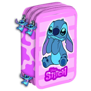 Lindo estojo triplo para lápis do Stitch da Disney  - 1