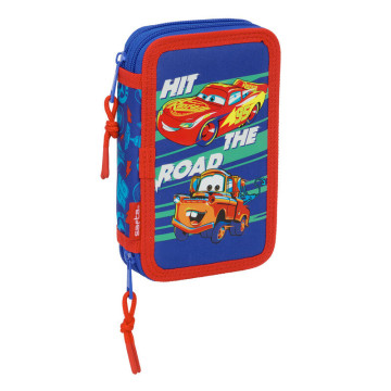 Estojo duplo para lápis Disney Pixar Cars com 29 peças SAFTA - 1