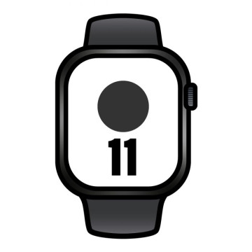 Apple Watch Series 11/ GPS/ 42mm/ Preto Brilhante/ Pulseira Esportiva Preta (M/G) Apple - 1