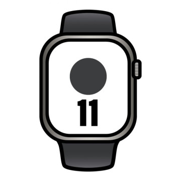 Apple Watch Series 11/ GPS/ Celular/ 42 mm/ Preto Titânio/ Pulseira Esportiva Preta Ardósia (P/M) Apple - 1