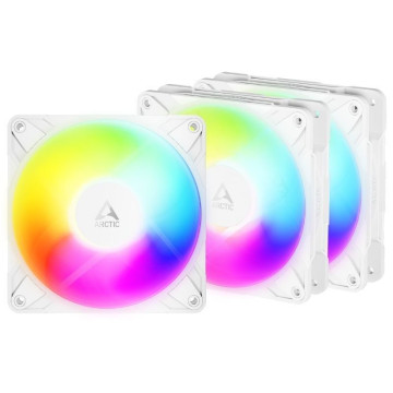 Pacote com 3 ventoinhas Arctic P12 Pro Reverse A-RGB/ 12cm/ Brancas  - 1