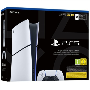 Console Sony Playstation 5 - PS5 Slim Digital 825GB/ Inclui Controle DualSense/ Chassi E SONY - 1