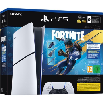 Console Sony Playstation 5 - PS5 Slim Digital 825GB / Inclui Controle DualSense e Blu-ray Fortnite Flowering Chaos / Chassi E SO