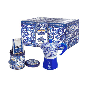 CAFÉ. CONJUNTO PRESENTE ITALIANA BIALETTI D.& G. 3T AZUL  - 1