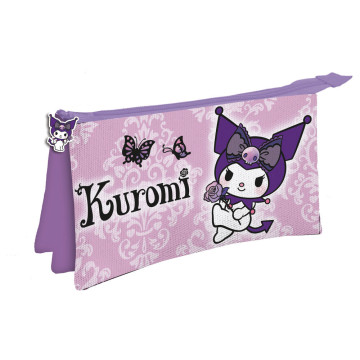 Estojo triplo roxo Kuromi Hello Kitty  - 1