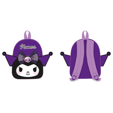 Mochila de pelúcia Kuromi Hello Kitty 30cm  - 1