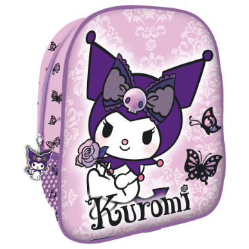 Mochila Kuromi Hello Kitty roxa, 26 cm  - 1