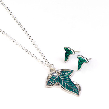 Conjunto de pingente e brincos A Folha de Lórien O Senhor dos Anéis  - 1
