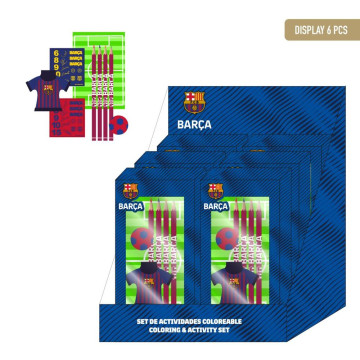 Conjunto de papelaria para colorir do FC Barcelona  - 1