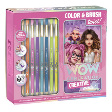 Conjunto de artista Wow Generation com pincel e lápis de aquarela. WOW GENERATION - 1