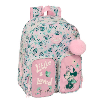 Mochila Minnie Disney Minty, tamanho 34cm, ajustável SAFTA - 1