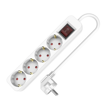 Régua de energia TM ELECTRON TMUAD504S com 4 tomadas e 1,5 m TM ELECTRON - 1