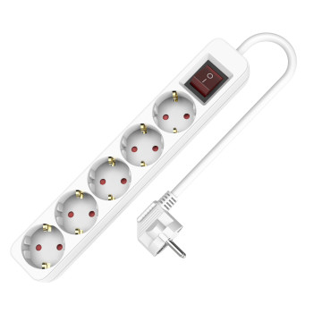 Régua de energia TM ELECTRON TMUAD505S com 5 tomadas e 1,5 m TM ELECTRON - 1