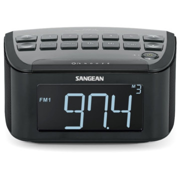 Rádio-relógio preto SANGEAN RCR-24 AM/FM  - 1