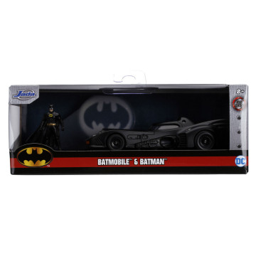 Figura do Batman em blister + Batmóvel, 1989, metal, DC Comics JADA TOYS - 1