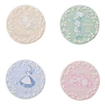 Conjunto de 4 porta-copos da Disney inspirados em Alice no País das Maravilhas  - 1