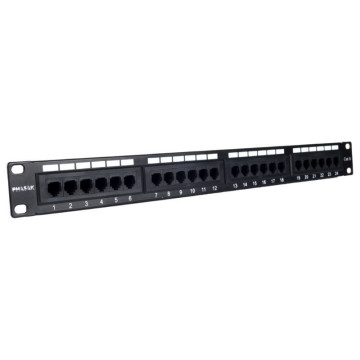 Painel de Conexão Phasak PU 2956/ 24 Portas/ Cat.6/ Altura 1U PHASAK - 1