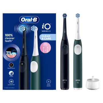 DENTAL ORALB IO2 DUO PRETO/VERDE ORALB - 1
