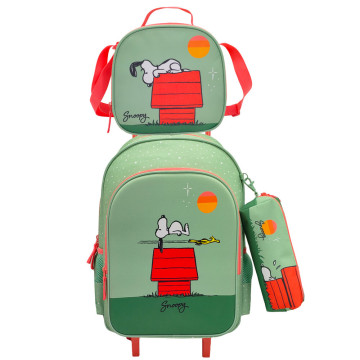 Conjunto de carrinho + bolsa para tudo + saco de lanches Snoopy Peanuts CYP BRANDS - 1