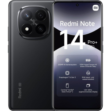 Smartphone Xiaomi Redmi Note 14 Pro+ 12GB/ 512GB/ 6.67'/ 5G/ Preto XIAOMI - 1