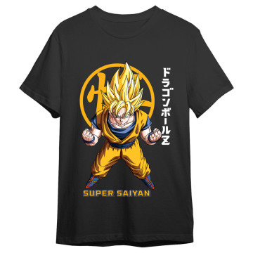 Camiseta adulta Goku Super Saiyan Kanji Dragon Ball Z TOEI ANIMATION - 1