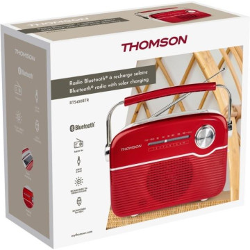 THOMSON - Radio BT Vintage Solar Cinzento RTS450BTR THOMSON - 9