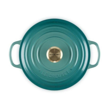 LE CREUSET - Cocotte Redonda Signature 20cm Blue Riviera 21177200994450 LE CREUSET - 4