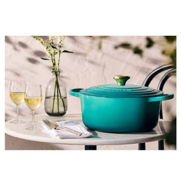 LE CREUSET - Cocotte Redonda Signature 20cm Blue Riviera 21177200994450 LE CREUSET - 7