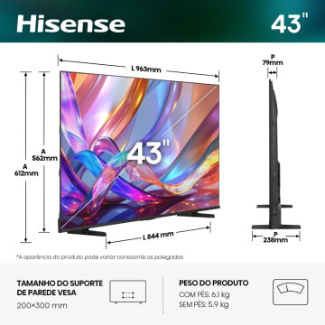 QLED HISENSE - 43E7S HISENSE - 3