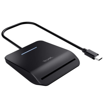 Leitor de cartão de identificação Trust Primo 26061 / USB Tipo C / Preto TRUST - 1