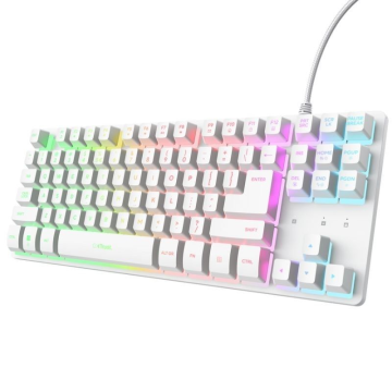 Teclado para jogos Trust Gaming GXT 833 Thado TKL 25896/ Branco TRUST GAMING - 1