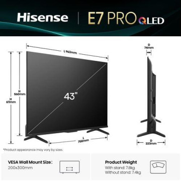 HISENSE - QLED Smart TV 43E7Q PRO HISENSE - 2