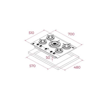 TEKA - Placa Gás GBC 75-VG-DE2 Total 112570243 TEKA - 6