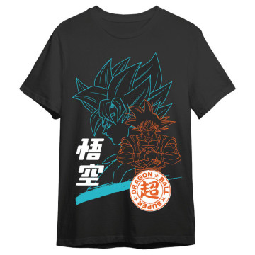 Camiseta adulta com silhuetas do Goku de Dragon Ball Super TOEI ANIMATION - 1