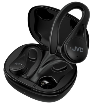 Fones de ouvido Bluetooth JVC HA-EC25T com estojo de carregamento / 7,5 horas de duração da bateria / Preto Jvc - 1