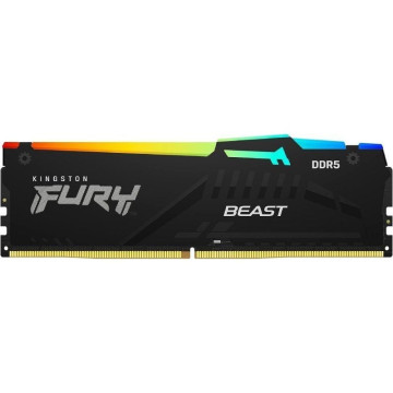 Memória RAM Kingston FURY Beast RGB 8GB/ DDR5/ 5600MHz/ 1.25V/ CL40/ DIMM KINGSTON - 1