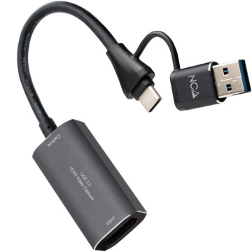 Nanocable Captura de Vídeo Externa 10.15.0001/ USB Tipo-C - USB 3.0 NANO CABLE - 1