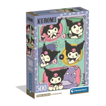Quebra-cabeça Kuromi Hello Kitty 500 peças CLEMENTONI - 1