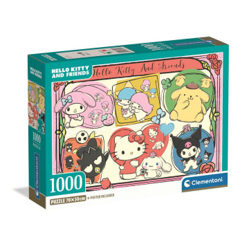 Quebra-cabeça Hello Kitty 2, 1000 peças CLEMENTONI - 1