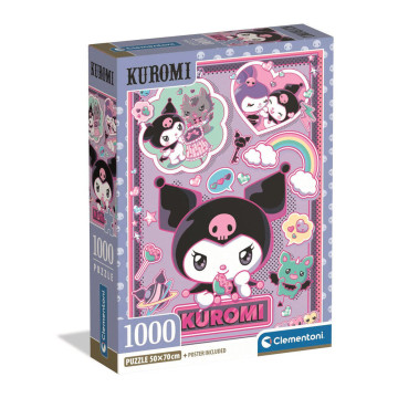 Quebra-cabeça Kuromi Hello Kitty 1000 peças CLEMENTONI - 1