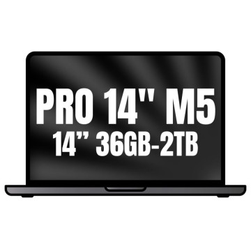 Apple MacBook Pro 14" / Processador M5 Max de 18 núcleos / 36 GB de RAM / SSD de 2 TB / GPU de 32 núcleos / Preto Espacial Apple