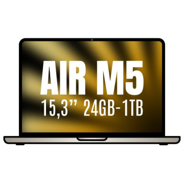 Apple MacBook Air 15,3" / Processador M5 de 10 núcleos / 24 GB de RAM / SSD de 1 TB / GPU de 10 núcleos / Branco Estelar Apple -