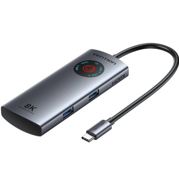 Docking USB Type-C Vention TQXHB/ 2xUSB/ 1xUSB Type-C/ 1xHDMI/ 1xUSB Type-C PD/ Cinza VENTION - 1