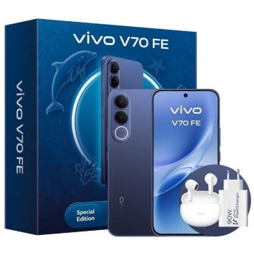 Smartphone Vivo V70 FE 8GB/ 512GB/ 6,83"/ 5G/ Azul/ Inclui Carregador + Fones de Ouvido VIVO - 1